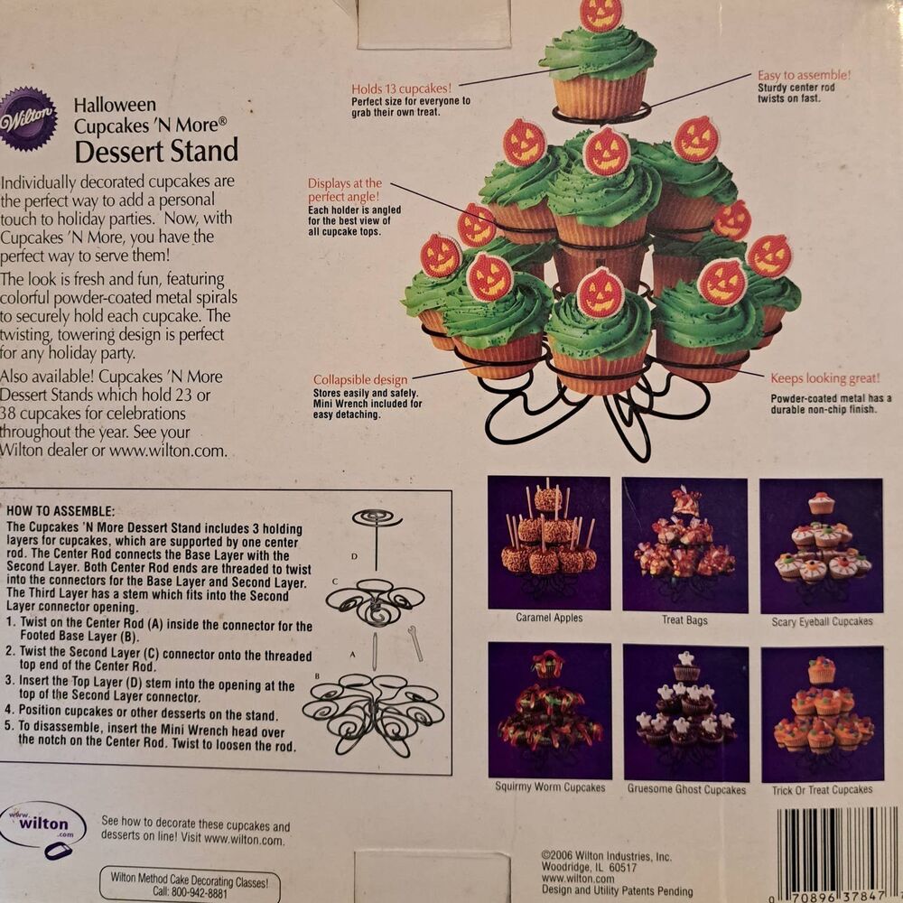 Halloween SALE! TREAT STAND holds cupcakes, Carmel apples treat bags - Picture 2 of 5